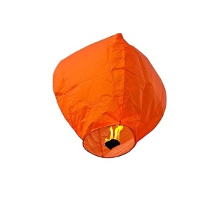 Lampion portocaliu, biodegradabil, oval, 62x42x30 K KATHODE