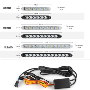 Lumini de zi Led Drl cu Semnalizare Dinamica Secventiala stil Sageata 18 cm si 6 module - Img 5