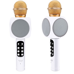 Microfon pentru karaoke, bluetooth, boxa 3W, radio FM, slotcard TF, USB, Android iOS - Img 8
