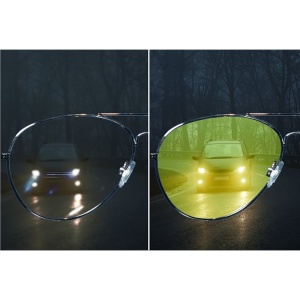Ochelari pentru condus Night Vision, lentile galbene, rame gri-negru - Img 3