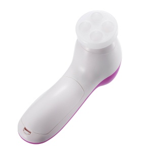 Perie Electrica Ingrijire Piele, Beauty Care Massager, pentru Fata si Corp, 5x Capete de Schimb, 2x Trepte de Viteza, Fara Fir, Culoare Roz - Img 7