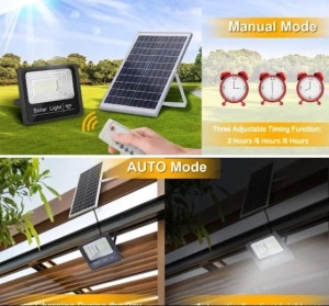 Proiector cu panou solar si telecomanda 40w IP65 - Img 5