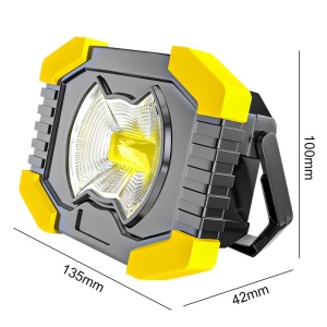 Proiector portabil cu incarcare solara/cablu USB, 1 x COB LED principal si 1 x LED SMD lateral, maner K KATHODE - Img 5