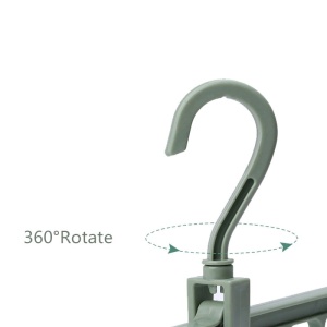Set 10 organizatoare de umerase pentru haine, rotatie 360°, 2 moduri de folosinta orizontal/vertical, verde K KATHODE - Img 3