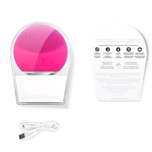 Set 2 dispozitive pentru ingrijire faciala, hipoalergenic , 5 viteze, alimentare USB, reincarcabil, culoare roz - Img 2
