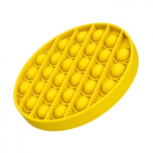 Set 2 Jucarii antistres din silicon, Pop it now, Push Bubble, forma Unicorn Portocaliu si Cerc Galben 18/13 cm, LikeStore - Img 8