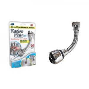 Set 2 Racorduri flexibile, universale pentru robinet, Turbo Flex360, 15 cm - Img 2