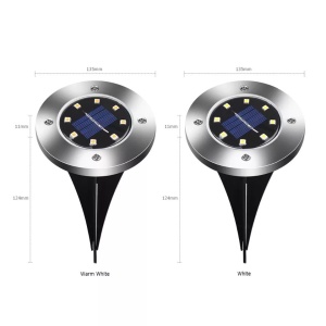 Set 2x Lampa Cu Incarcare Solara Rapida SI Timp Mare De Utilizare, Tip Spot Cu 8 Leduri, GAIA, Pentru Gradina, WaterProof ,IP65 , Carcasa Din Metal Rezistent - Img 6