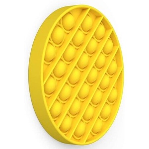 Set 3 Jucarii antistres din silicon, Pop it now, forma cerc Mov/Galben/Verde , 12.5x1.5cm olimp - Img 5