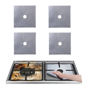 Set 4 Folii de Protectie din Teflon - pentru Plita si Aragaz , Reutilizabile, Gri, 28 x 28 cm - Img 10