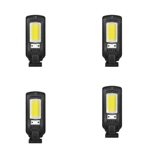 Set 4 x lampa stradala cu incarcare solara, 264 x LED COB, 3 moduri de functionare, buton ON/OFF, rotatie 360°, telecomanda inclusa, T-160A K KATHODE