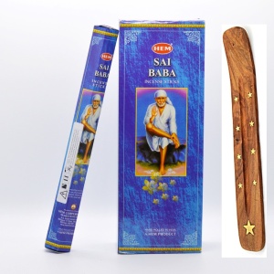 Set betisoare parfumate Hem SAI BABA -1 set x 6 cutii X 20 betisoare + 1 SUPORT LEMN - Img 3