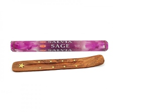 Set betisoare parfumate HEM Salvie + suport lemn