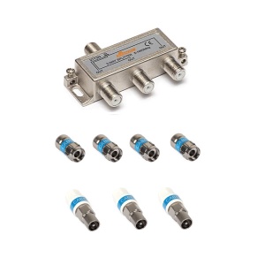 Set splitter 3 iesiri + 4 mufe F + 3 mufe TV - Img 2