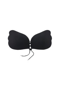 Sutien Magic Bra cu push-up si parte adeziva, fara bretele, culoare Negru, marime 70B - Img 2
