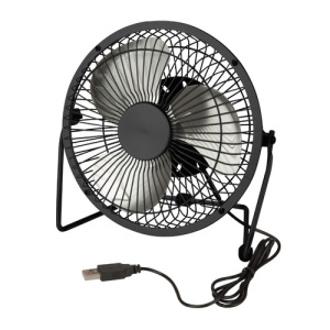 Ventilator de masa Timeless Tools cu USB, 0.25 W, Silentios, 360°, Palete durabile din aluminiu, 15 x 14 x 8.5 cm, Negru - Img 3
