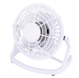 Ventilator Portabil de Masa, Port USB 5V, Diametru Elice de 10 cm, Cablu de 1.4 m, Putere de 2.5W, Modern, Alb