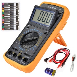Aparat de Masura Digital Afisaj Electronic,Carcasa antisoc,Sonde temperatura,DT9208A+Cadou Set 12 Surubelnite - Img 6