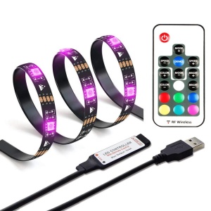 Banda LED TV USB multicolora pentru iluminare ambientala in spatele televizorului, 3m, RGB, KATHODE