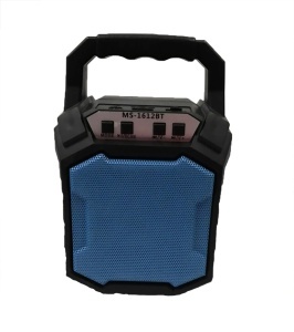 Boxa Activa Portabila Bluetooth, SIKS®, MS-1612BT, USB, TF/SD Card, Aux In, Lumini, Albastru