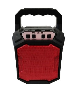 Boxa Activa Portabila Bluetooth, SIKS®, MS-1612BT, USB, TF/SD Card, Aux In, Lumini, Rosie