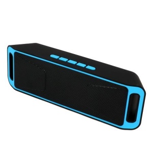 Boxa portabila Music 208 stereo, Bluetooth 4.0, megabass, IOS, Android, radio FM, Albastru/Negru
