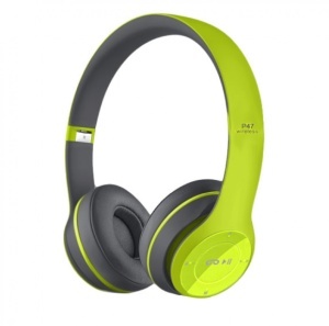 Casti audio P47 KATHODE® wireless, Bluetooth, verde-gri - Img 3