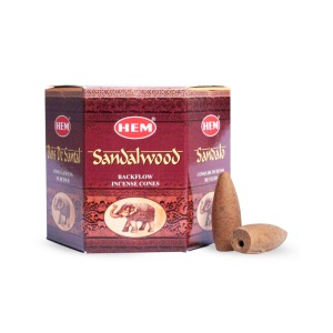 Conuri Parfumatre HEM Sandalwood Backflow Cone, 40 conuri