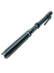 Electrosoc tip baston cu lanterna, duraluminiu, POLICE HY-X10, 49 cm, negru mat - Img 3