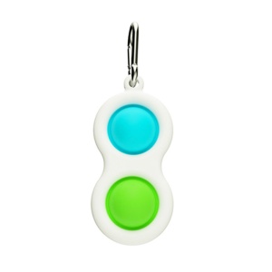 Jucarie antistres, Pop it, breloc, 8 cm, multicolor