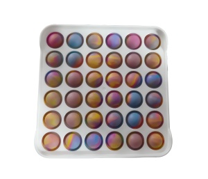 Jucarie antistres, senzoriala, POP IT patrat multicolor, plastic/silicon K KATHODE