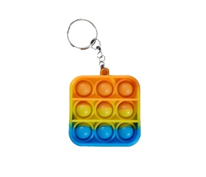 Jucarie senzoriala antistres POP IT tip breloc, forma de patrat 1, multicolor K KATHODE