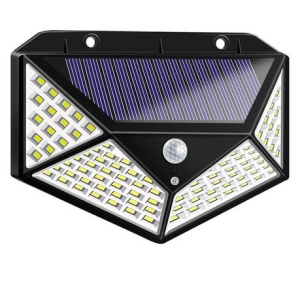 Lampa 100 LED cu panou solar, senzor de miscare