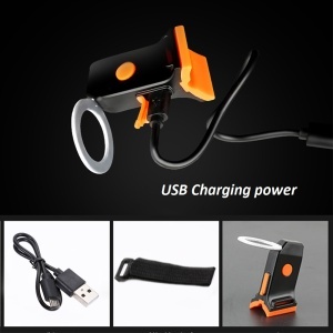 Lampa de avertizare pentru bicicleta, 5 moduri iluminare, rezistent la apa, incarcare USB KATHODE - Img 6