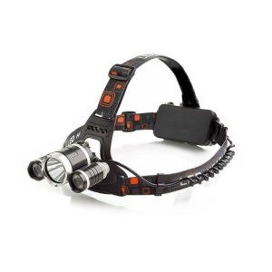 Lanterna cap reincarcabila Boruit P-353, 3x LED Cree XML T6, 2x Acumulatori - Img 3