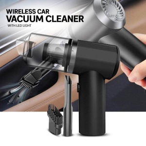 Mini Aspirator portabil pentru masina 2 in 1 fara fir cu incarcare prin USB, Negru, Selling Depot® - Img 9