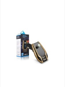 Modulator auto FM, car kit bluetooth, transmitator FM, Transmitator Bluetooth wireless, adaptor FM, modulator muzica Handsfree Mp3 Player, audio USB, design elegant, Auriu - Img 6