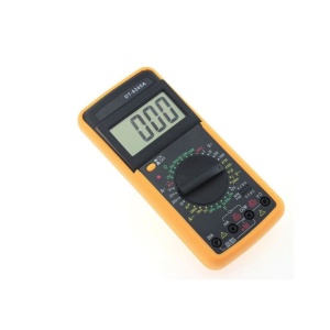 Multimetru digital profesional, afisaj electronic, carcasa antisoc, galben