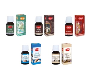 Pachet 5 uleiuri parfumate HEM Call Money, Pure House, 7 Powers, Anti Stress, Relaxing Spa, 10 ml