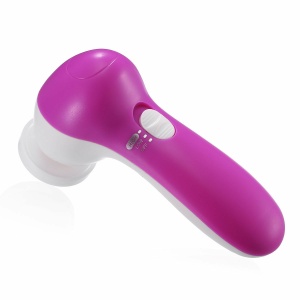 Perie Electrica Ingrijire Piele, Beauty Care Massager, pentru Fata si Corp, 5x Capete de Schimb, 2x Trepte de Viteza, Fara Fir, Culoare Roz - Img 8
