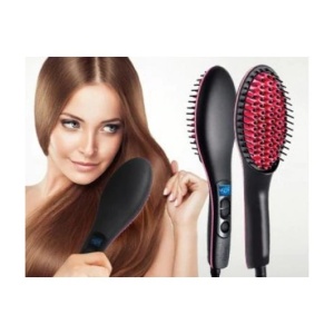 Perie pentru indreptat parul cu temperatura reglabila, maxim 230 grade C, afisaj LCD, culoare negru - Img 3