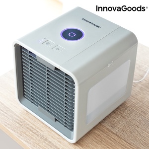 Racitor de aer portabil,INNOVAGOODS,capacitate 500ml, LED multicolor lateral, 3 viteze, albastru - Img 3