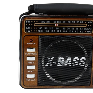 Radio portabil MP3, frecvente FM/AM/SW, slot SD, USB, lanterna, maro, Waxiba - Img 8