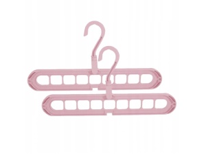 Set 2 organizatoare pentru umerase, Zola®, din plastic, 33x5x2.5 cm, roz