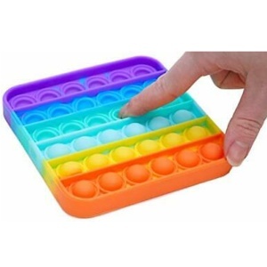 Set 2 x Jucarii POP IT!, antistres, din silicon, rotund si patrat, Multicolor - Krista® - Img 9