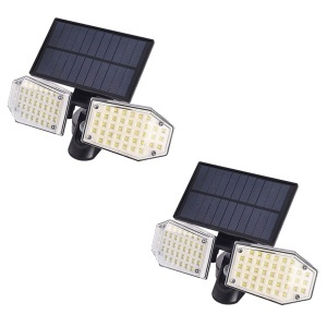 Set 2 x lampa ajustabila cu incarcare solara, 78 x LED SMD, senzor de miscare/amurg/stare de veghe, buton ON/OFF SH-078 K KATHODE