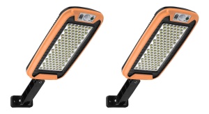 Set 2 x lampa cu incarcare solara, 124 x LED, 3 moduri de functionare, buton ON/OFF, telecomanda 8019D K KATHODE