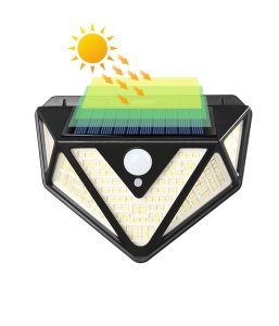 Set 2 x lampa cu incarcare solara, 166 x LED SMD, senzor de miscare/lumina/stare de veghe, buton ON/OFF, CL-166, K KATHODE - Img 5