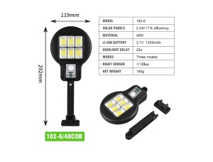 Set 2 x lampa cu incarcare solara, 48 x LED, 3 moduri de functionare, buton ON/OFF CL182-6 K KATHODE - Img 2