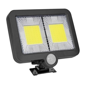 Set 2 x lampa cu incarcare solara si panou solar, 108 x LED COB, senzor de lumina/miscare/stare de veghe, buton ON/OFF, telecomanda inclusa K KATHODE - Img 5
